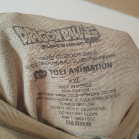 Dragon Ball Super Super Hero T-Shirt XXL Official Goku Anime Manga Tee 2XL - Picture 5 of 5